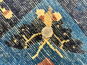 Antique Chinese Wool Rug 9x12, Large Peking Carpet, Handmade, Nichols Rug