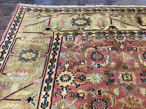 Large Turkish Rug 10x17, Oversized Palace Sized Vintage Handmade Oriental Carpet, Wool Oushak Rug, Light Red