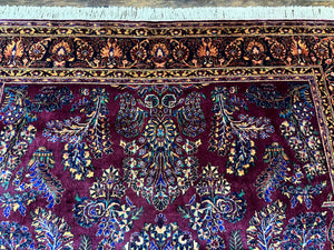 Antique Karastan Rug 8.6 x 12, Wool Pile, Vintage Discontinued Karastan Sarouk Lanamar