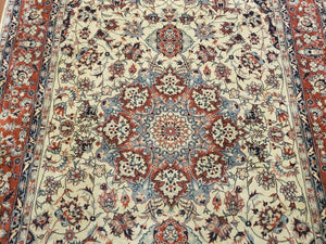 4' X 6' Handmade Ultra Fine Chinese Floral Oriental Wool Rug Hand Knotted Beige