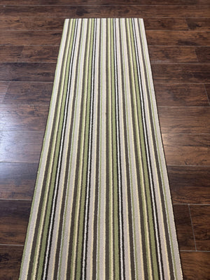 Stark Power Loomed Striped Runner Rug 2x10, Multicolor Vintage Stark Carpet