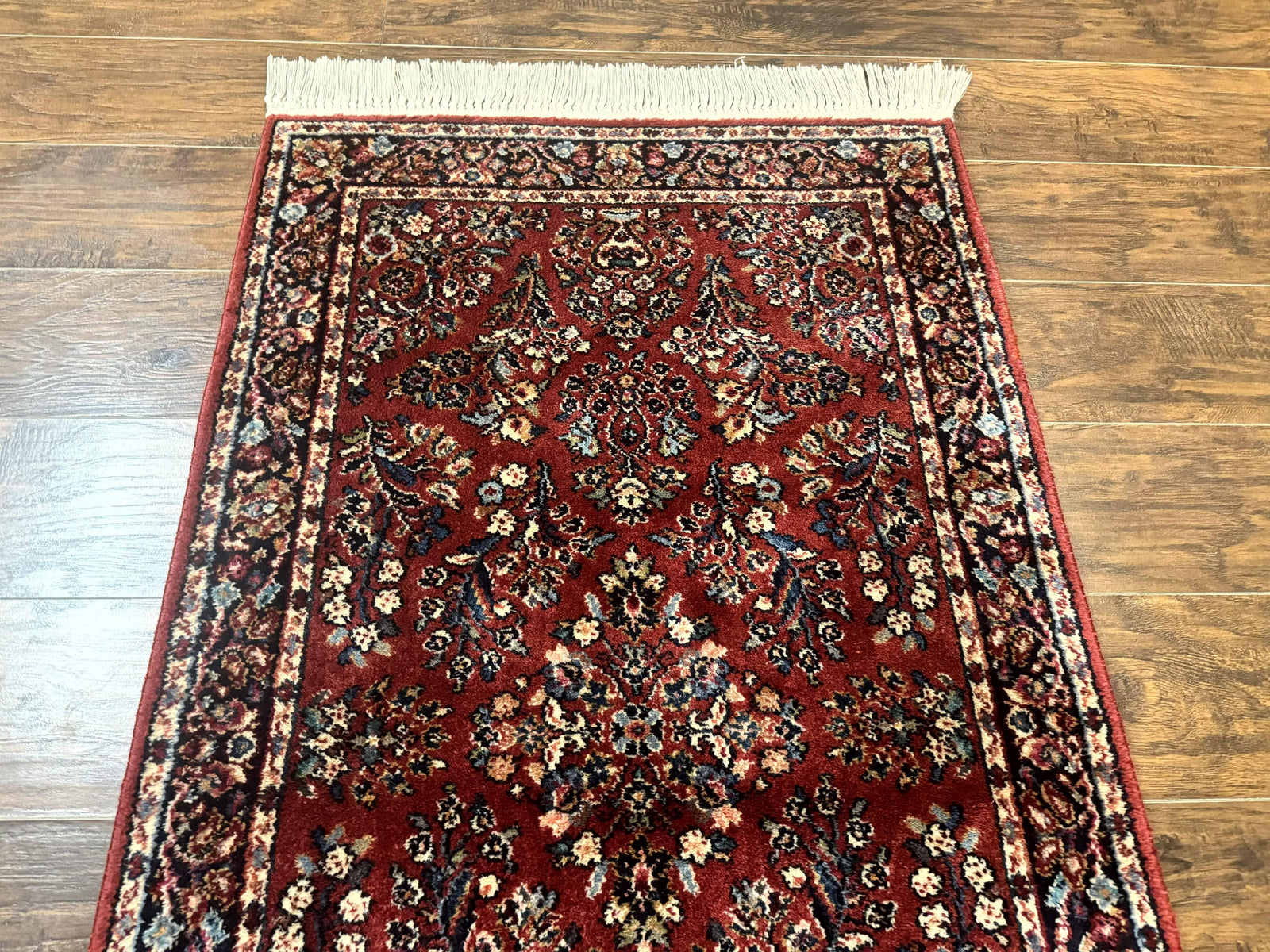 Karastan Rug 3x5 Red Sarouk #785, Karastan Wool Pile Rug, Original 700 Series, Discontinued Vintage Karastan Carpet