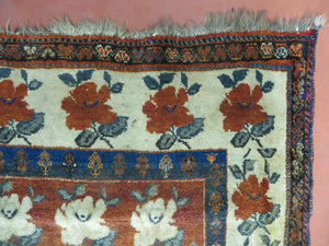 4' X 5' Semi Antique Handmade Fine Turkish Flowers Bouquet Wool Rug Nice