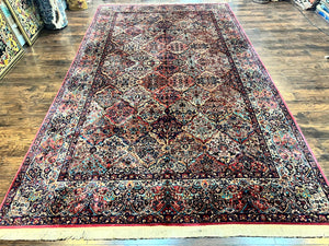 Karastan Rug 8.8 x 15, Multicolor Panel Kirman Rug #717, Large Wool Karastan Carpet, Vintage Multipanel Kirman, Original 700 Series