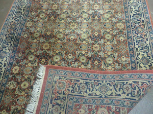 4' X 6' vintage Handmade India Amritsar Floral Oriental Wool Rug Organic Nice