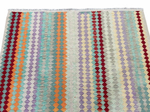 Colorful Kilim Rug 6x8 Multicolor Turkish Kilim Rug 6 x 8 Flat Weave Kilim Playful Anatolian Kilim Wool Kilim New Rug