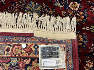 8.8 x 10.6 Karastan Red Sarouk Rug #785, Wool Pile Original 700 Series