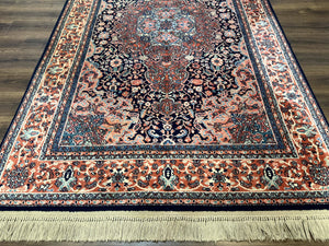 Karastan Rug 5.9 x 9, Kashan Medallion #741, Original Collection 700 Series, Discontinued, Wool Pile