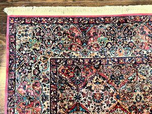 Karastan Rug 8.8 x 15, Multicolor Panel Kirman Rug #717, Large Wool Karastan Carpet, Vintage Multipanel Kirman, Original 700 Series