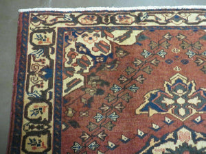 4' X 7' Antique 1920 Handmade Turkish Medallion Wool Rug Veg Dye Nice