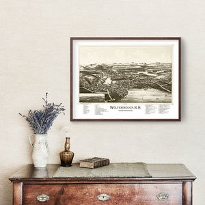 Vintage Map of Wolfeborough, New Hampshire 1889