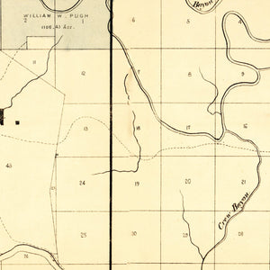 Vintage Map of Caldwell Parish, Louisiana 1860