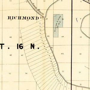 Vintage Map of Madison Parish, Louisiana 1860
