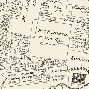 Vintage Map of Anderson County, Texas 1879