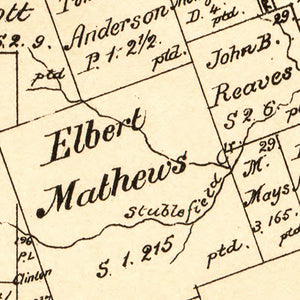 Vintage Map of Camp County, Texas 1879