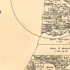 Vintage Map of Chambers County, Texas 1879