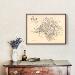Vintage Map of Comal County, Texas 1879