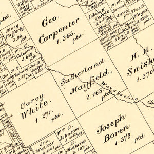 Vintage Map of Ellis County, Texas 1879