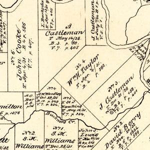 Vintage Map of Fayette County, Texas 1879