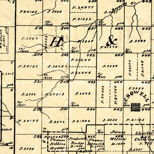 Vintage Map of Foard County, Texas 1891