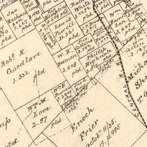 Vintage Map of Navarro County, Texas 1880