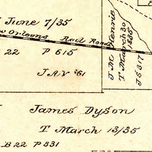 Vintage Map of Orange County, Texas 1880