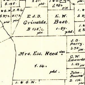 Vintage Map of Refugio County, Texas 1879