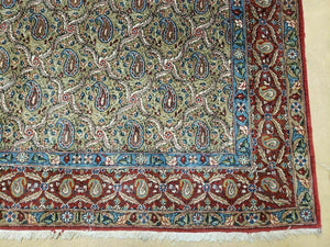 4' X 7' Handmade Turkish Wool Rug Paisley Hand Knotted Flowers One Of A Kind