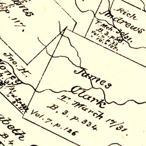 Vintage Map of Washington County, Texas 1879