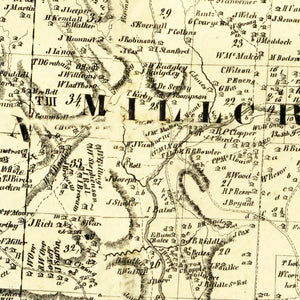 Vintage Map of Hamilton County, Ohio 1847