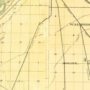 Vintage Map of Wood County, Ohio 1888