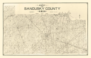 Vintage Map of Sandusky County, Ohio 1891