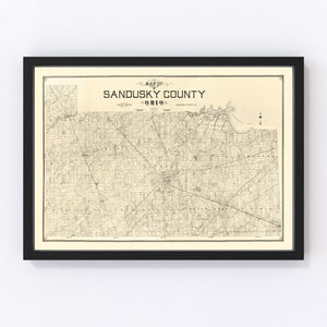 Vintage Map of Sandusky County, Ohio 1891