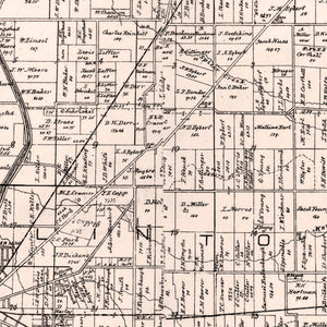 Vintage Map of Seneca County, Ohio 1891