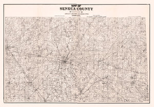 Vintage Map of Seneca County, Ohio 1891