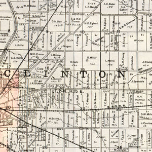 Vintage Map of Seneca County, Ohio 1896