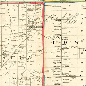 Vintage Map of Trumbull County, Ohio 1856