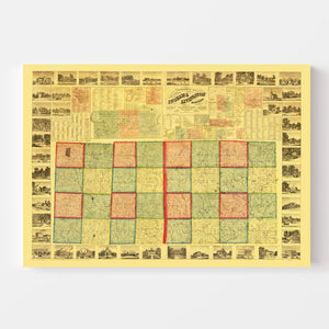 Vintage Map of Ingham County, Michigan 1859