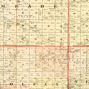 Vintage Map of Huron County, Michigan 1875