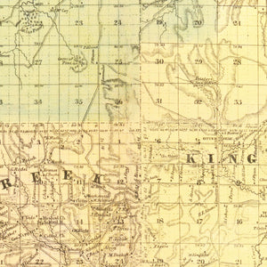 Vintage Map of Sauk County, Wisconsin 1859