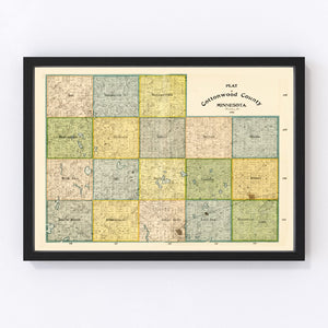 Vintage Map of Cottonwood County, Minnesota 1898