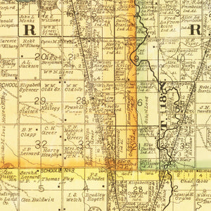 Vintage Map of Codington County, South Dakota 1898