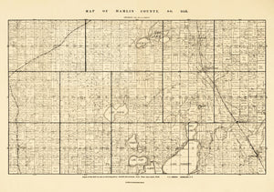 Vintage Map of Hamlin County, South Dakota 1897