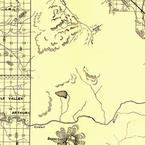 Vintage Map of King County, Washington 1888