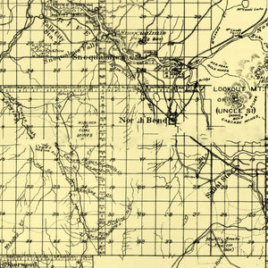 Vintage Map of King County, Washington 1894