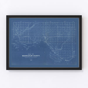 Vintage Map of Wahkiakum County, Washington 1898