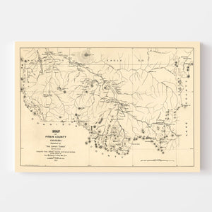 Vintage Map of Pitkin County, Colorado 1884