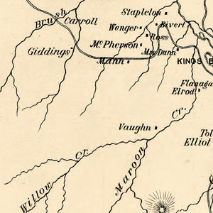 Vintage Map of Pitkin County, Colorado 1884