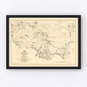 Vintage Map of Pitkin County, Colorado 1884