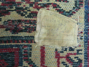 2.5' X 4' Vintage Handmade Indian Amritsar Wool Rug Paisley Design Red